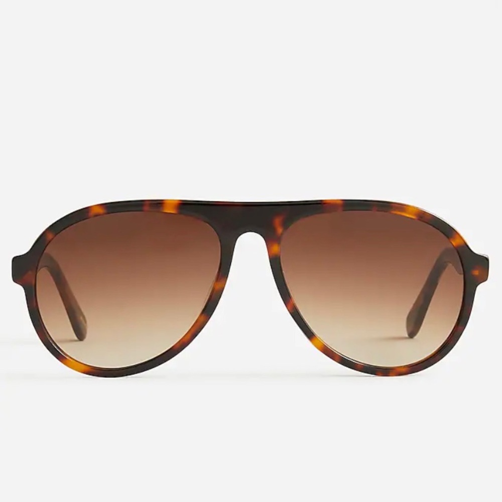J. Crew NWT Bondi Acetate Aviator Sunglasses in Tortoise Shell